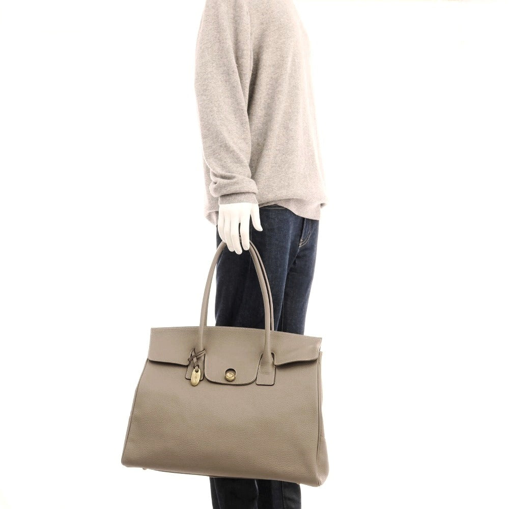 【中古】トフアンドロードストーン TOFF&amp;LOADSTONE ルーフボタン(L) シュリンクレザー トートバッグ グレージュ【 状態ランクA 】【 メンズ 】