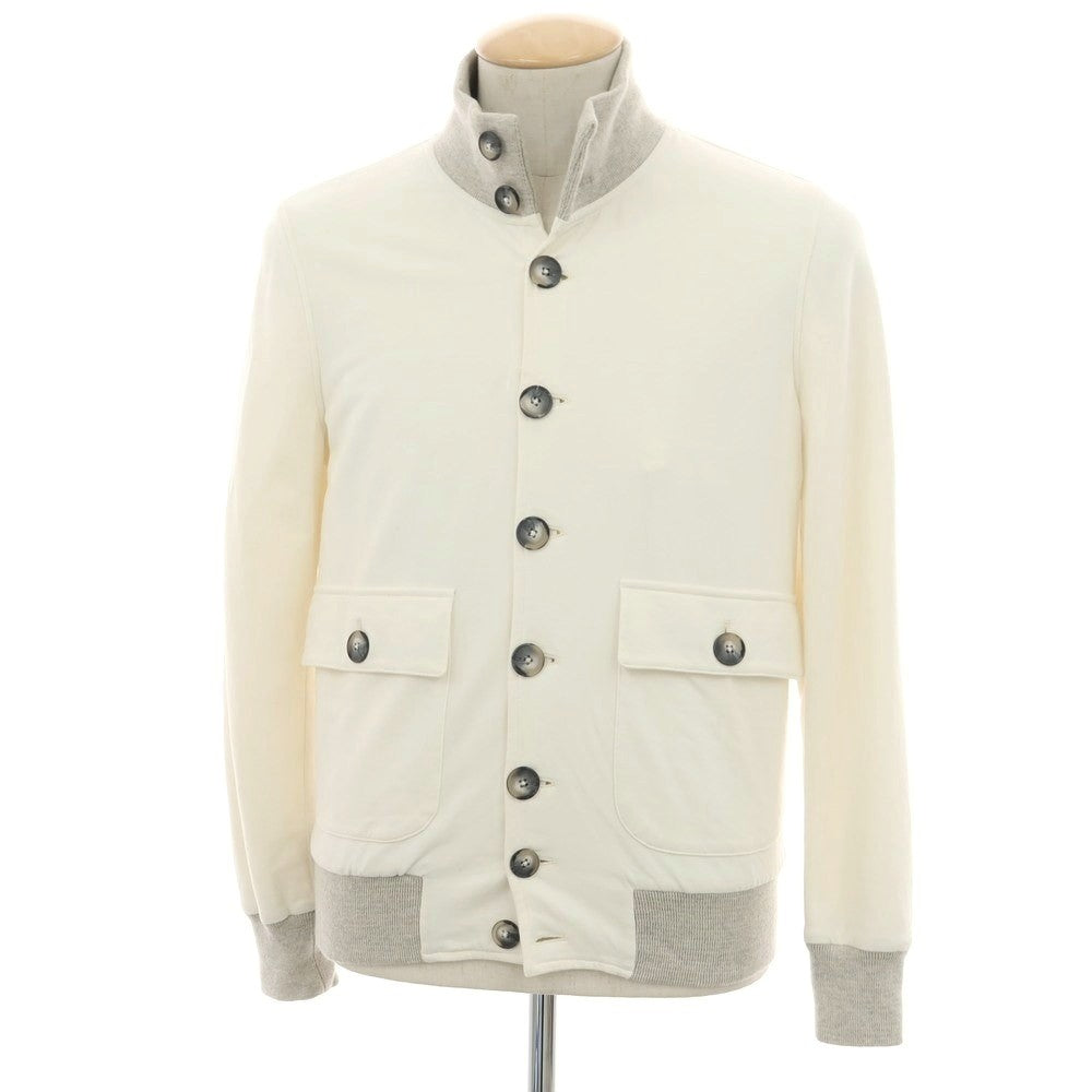 【中古】カポビアンコ Capobianco コットン ジャージー スイングトップ ホワイト【 XS 】【 状態ランクB 】【 メンズ 】