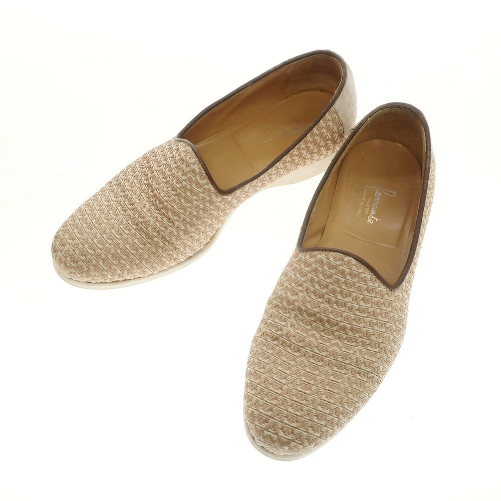 【中古】フェランテ FERRANTE ジュート ヴァンプローファー ベージュ【サイズ6 1/2】【 状態ランクC 】【 メンズ 】 [APD]