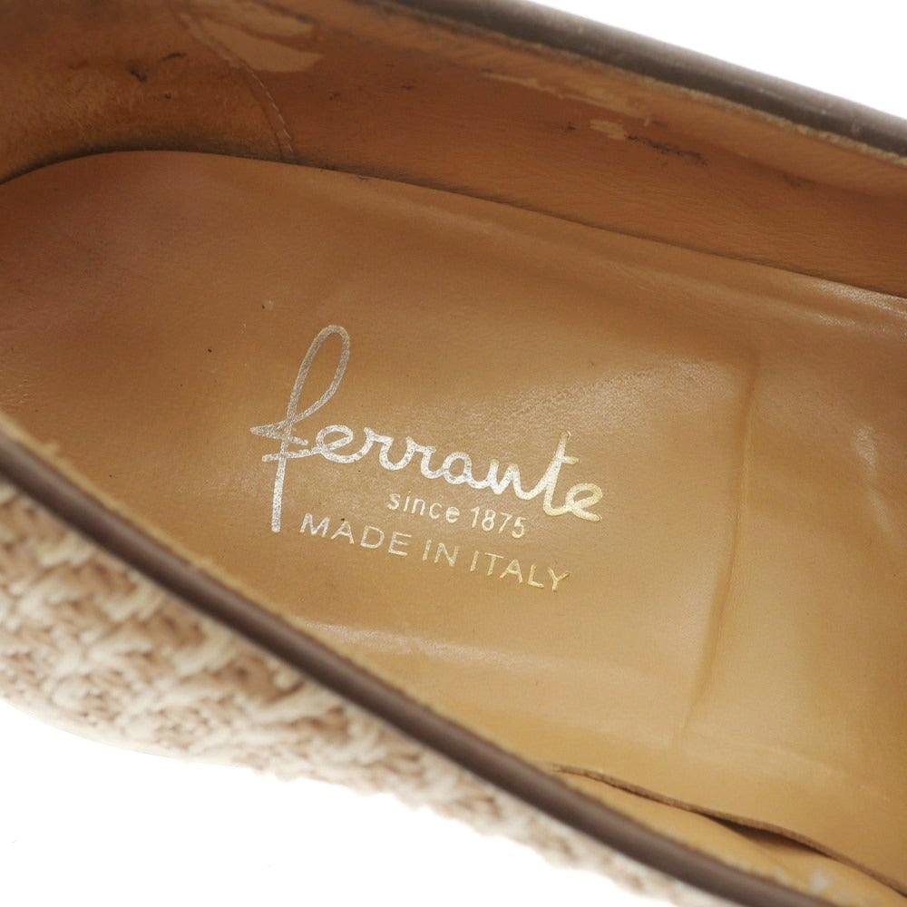 【中古】フェランテ FERRANTE ジュート ヴァンプローファー ベージュ【サイズ6 1/2】【 状態ランクC 】【 メンズ 】 [APD]