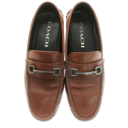 【中古】コーチ COACH ビットローファー ブラウン【サイズ24.5】【 状態ランクC 】【 メンズ 】 [APD]