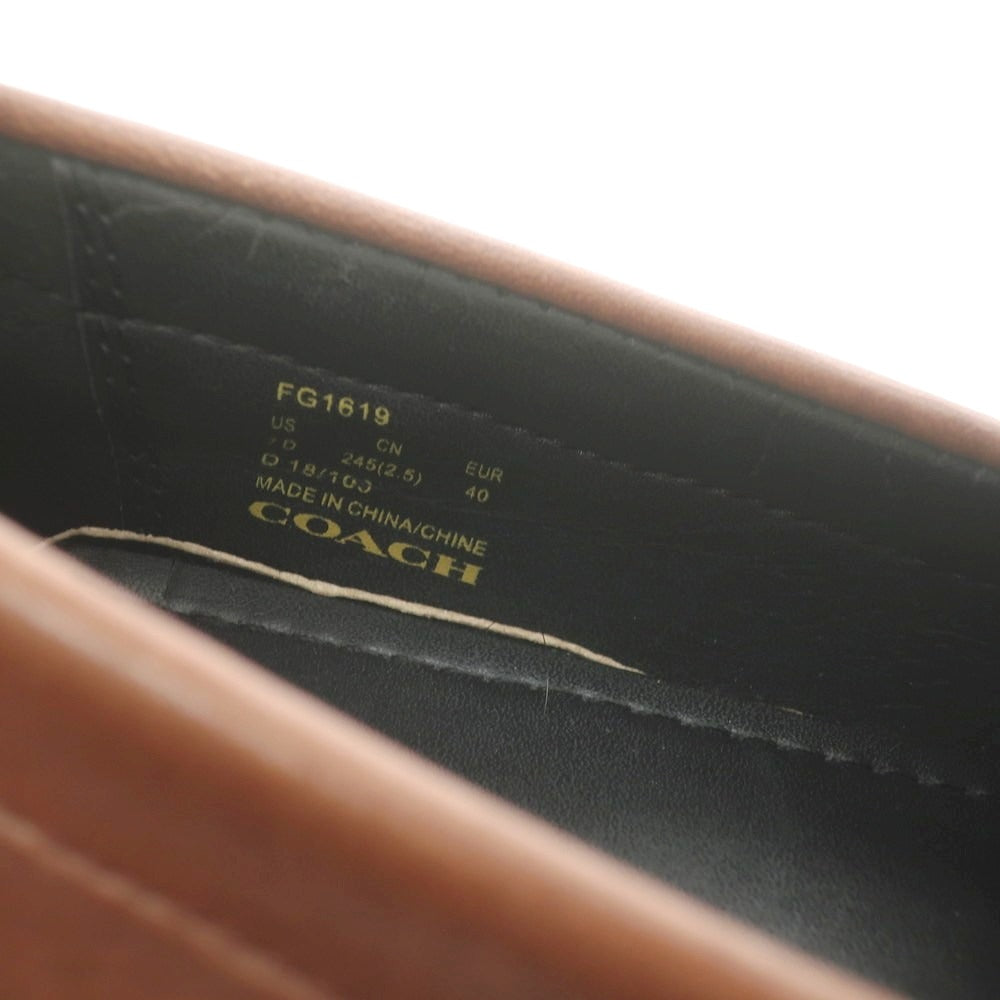 【中古】コーチ COACH ビットローファー ブラウン【サイズ24.5】【 状態ランクC 】【 メンズ 】 [APD]