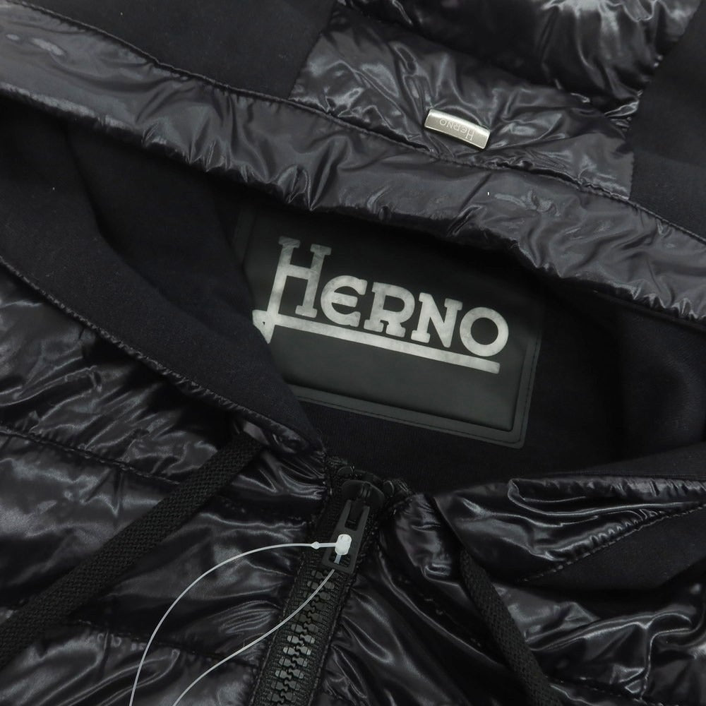 【中古】ヘルノ Herno ナイロン ダウンベスト ブラック【 52 】【 状態ランクA 】【 メンズ 】
