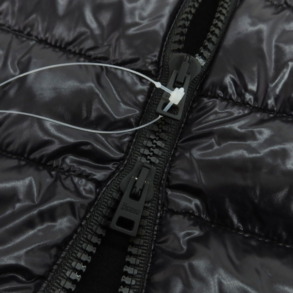 【中古】ヘルノ Herno ナイロン ダウンベスト ブラック【 52 】【 状態ランクA 】【 メンズ 】