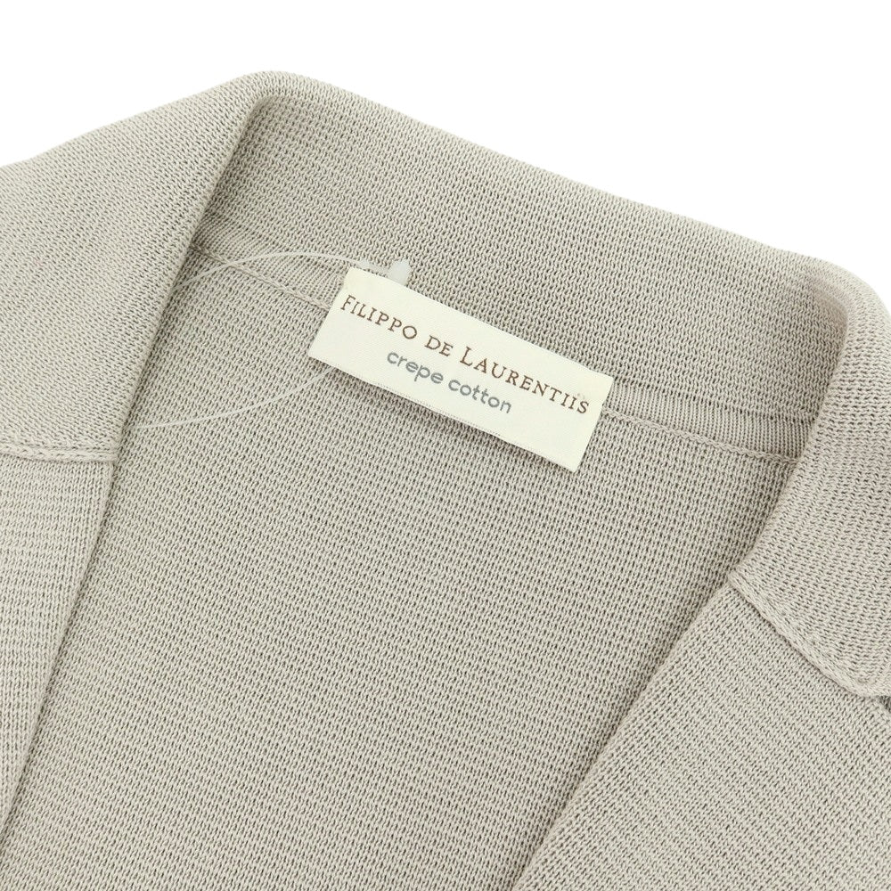 【中古】フィリッポ デ ローレンティス FILIPPO DE LAURENTIIS コットン ジャケット型 カーディガン グレージュ【サイズ50】【 状態ランクA 】【 メンズ 】