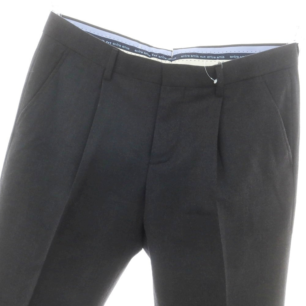 【中古】アントレアミ ENTRE AMIS GAGA ストレッチ ウール ドレススラックスパンツ チャコール【 32 】【 状態ランクA 】【 メンズ 】