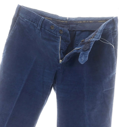 【中古】ジェルマーノ GERMANO ストレッチ コットン 細畝 コーデュロイパンツ ブルー系【 48 】【 状態ランクC 】【 メンズ 】