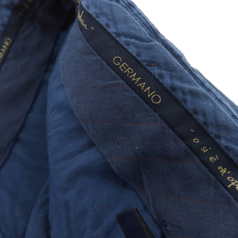 【中古】ジェルマーノ GERMANO ストレッチ コットン 細畝 コーデュロイパンツ ブルー系【 48 】【 状態ランクC 】【 メンズ 】