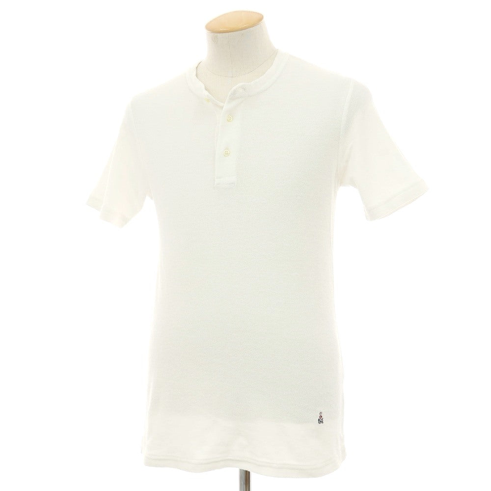 【中古】ギローバー GUY ROVER コットン パイル ヘンリーネック 半袖Ｔシャツ ホワイト【サイズS】【 状態ランクC 】【 メンズ 】