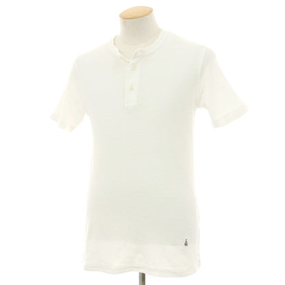 【中古】ギローバー GUY ROVER コットン パイル ヘンリーネック 半袖Ｔシャツ ホワイト【サイズS】【 状態ランクC 】【 メンズ 】