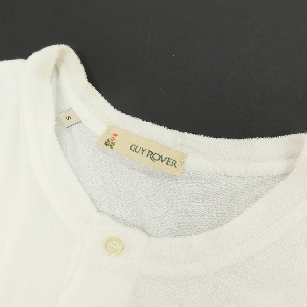 【中古】ギローバー GUY ROVER コットン パイル ヘンリーネック 半袖Ｔシャツ ホワイト【サイズS】【 状態ランクC 】【 メンズ 】