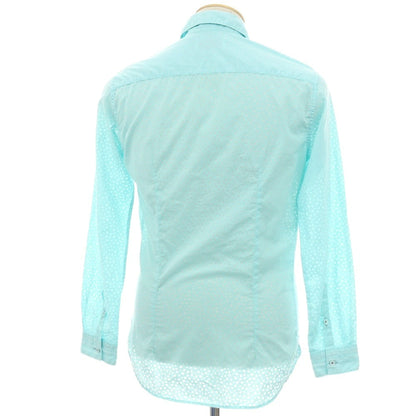 【中古】ポッジャンティ POGGIANTI 1958 ポリエステルコットン ドット レギュラーカラー カジュアルシャツ ライトブルー【サイズ38】【 状態ランクB 】【 メンズ 】