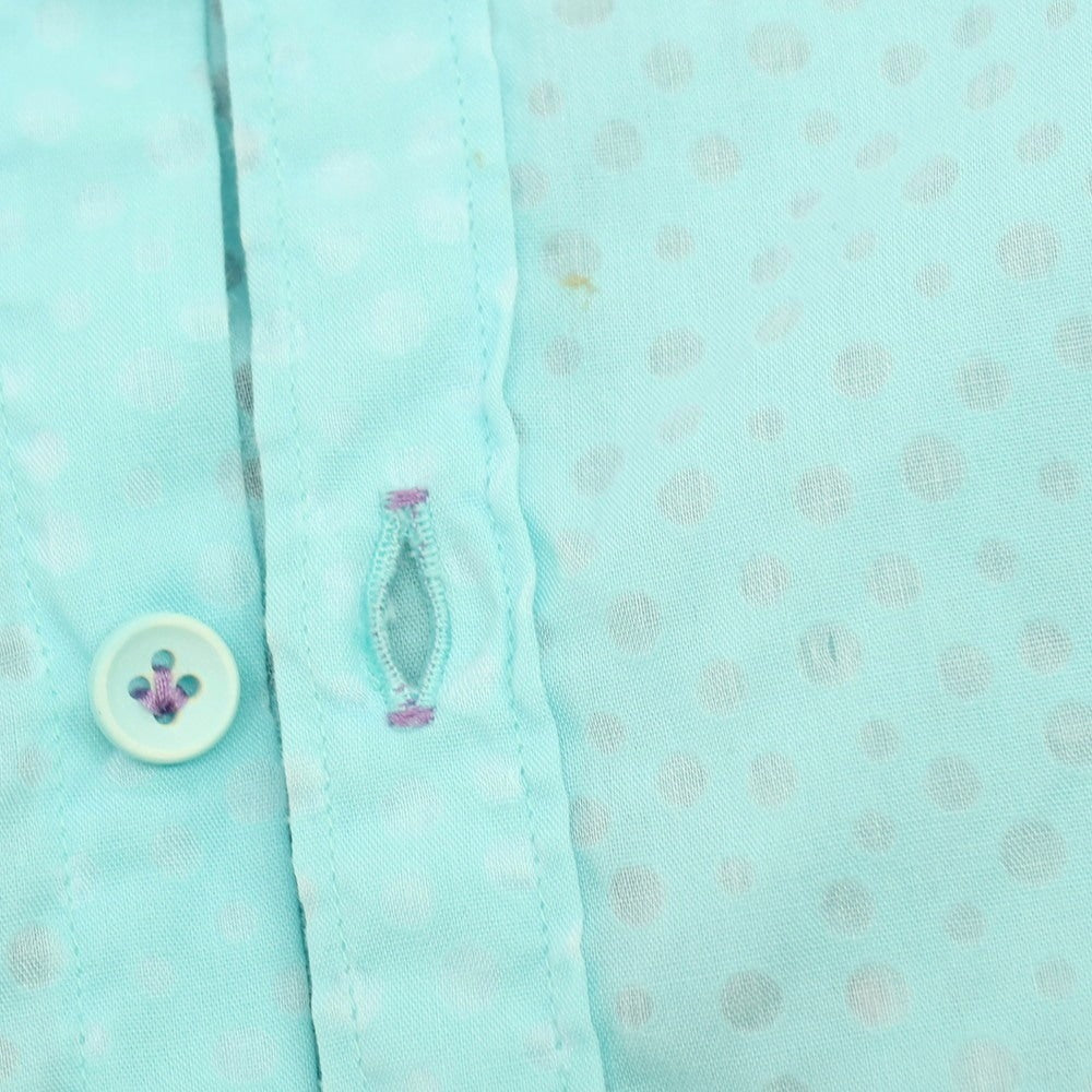 【中古】ポッジャンティ POGGIANTI 1958 ポリエステルコットン ドット レギュラーカラー カジュアルシャツ ライトブルー【サイズ38】【 状態ランクB 】【 メンズ 】