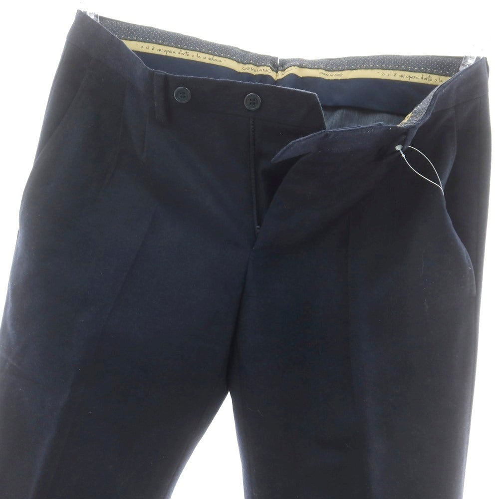 【中古】ジェルマーノ GERMANO ストレッチ ウール カジュアルスラックスパンツ ネイビー【 46 】【 状態ランクB 】【 メンズ 】