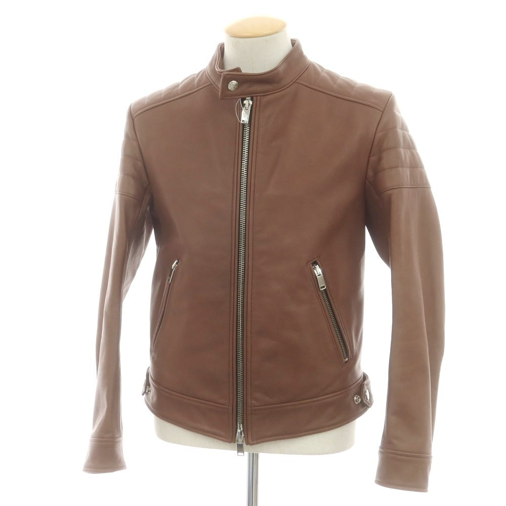 【中古】フィクサー FIXER レザー シングルライダースジャケット ブラウン【 46 】【 状態ランクB 】【 メンズ 】