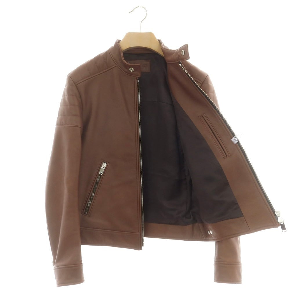 【中古】フィクサー FIXER レザー シングルライダースジャケット ブラウン【 46 】【 状態ランクB 】【 メンズ 】