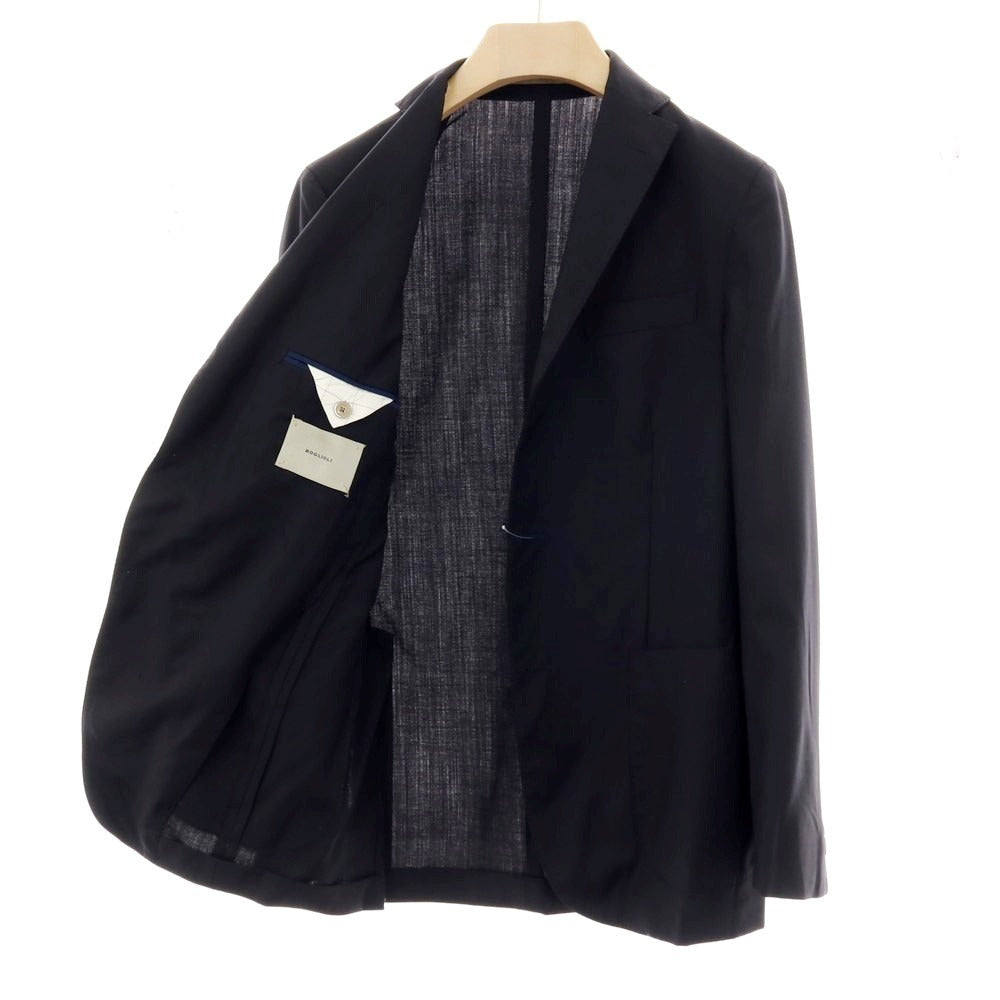 【中古】ボリオリ BOGLIOLI DOVER ウール 3つボタンスーツ ダークネイビー【サイズ上46/下表記なし（M位）】【 状態ランクB 】【 メンズ 】