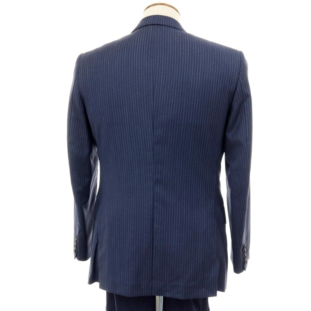 【中古】ポールスミス Paul Smith ウール ストライプ 2つボタンスーツ ネイビーブルーxホワイト【サイズM】【 状態ランクD 】【 メンズ 】