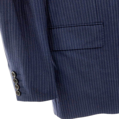 【中古】ポールスミス Paul Smith ウール ストライプ 2つボタンスーツ ネイビーブルーxホワイト【サイズM】【 状態ランクD 】【 メンズ 】