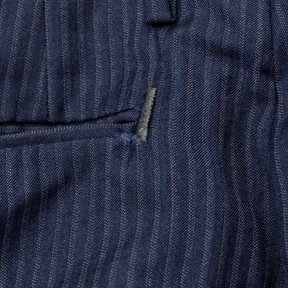 【中古】ポールスミス Paul Smith ウール ストライプ 2つボタンスーツ ネイビーブルーxホワイト【サイズM】【 状態ランクD 】【 メンズ 】