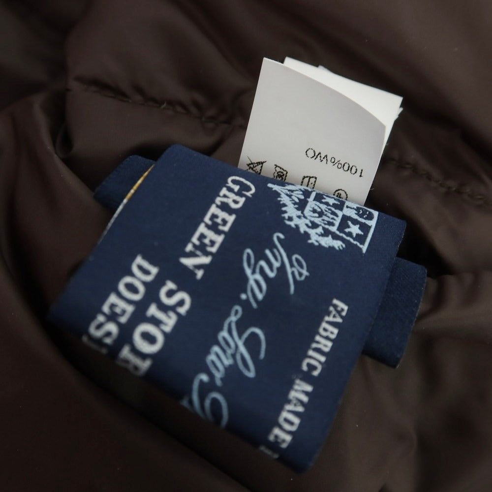 【中古】【未使用】バルバ BARBA ウール ダウンジャケット ダークブルー系xグレー【 50 】【 状態ランクS 】【 メンズ 】