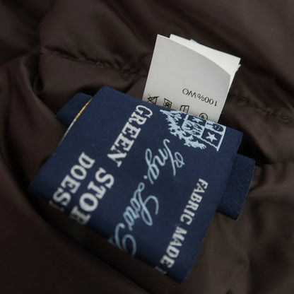 【中古】【未使用】バルバ BARBA ウール ダウンジャケット ダークブルー系xグレー【 50 】【 状態ランクS 】【 メンズ 】