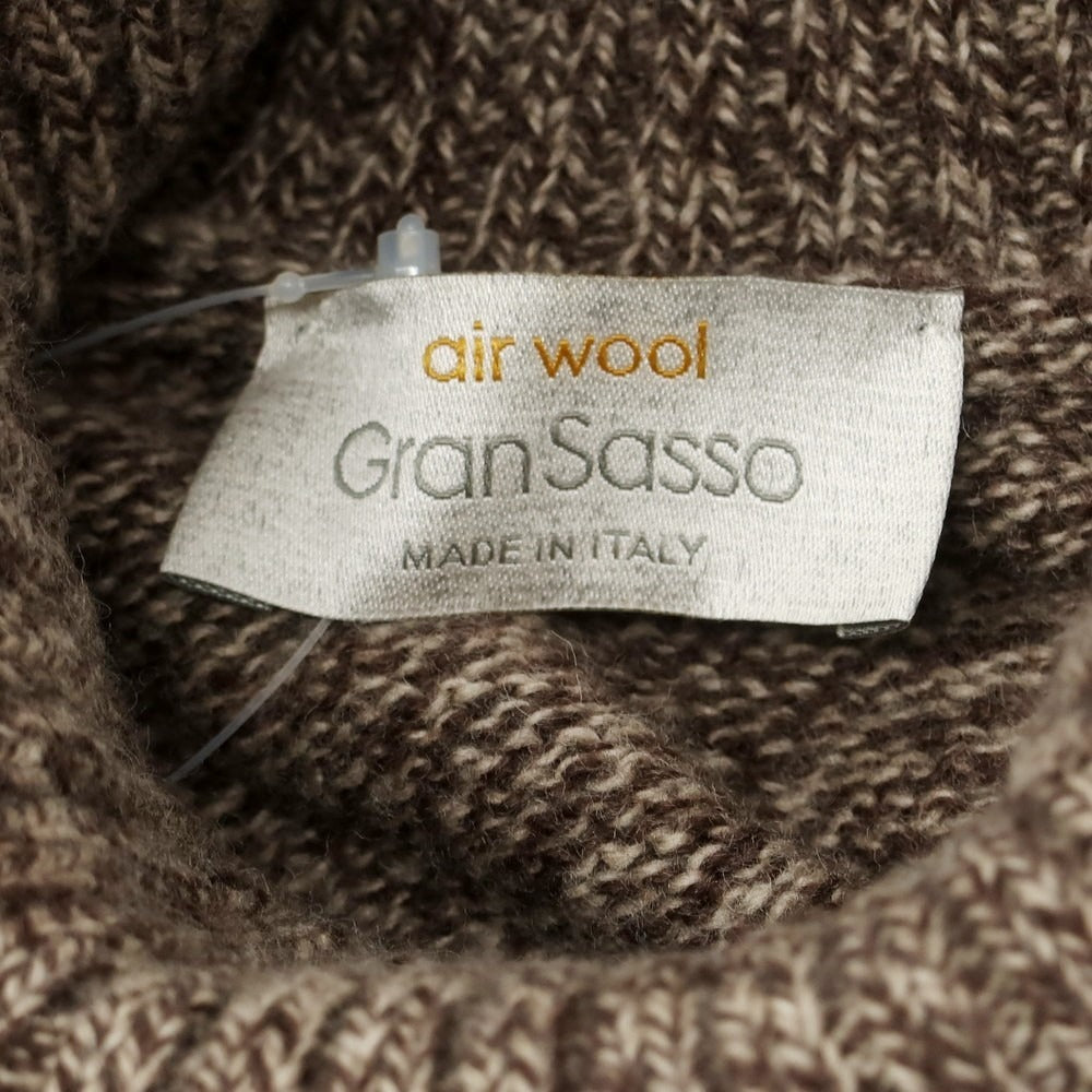 【中古】グランサッソ GRAN SASSO エアウール タートルネック プルオーバーニット ブラウン【 50 】【 状態ランクA 】【 メンズ 】