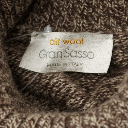 【中古】グランサッソ GRAN SASSO エアウール タートルネック プルオーバーニット ブラウン【 50 】【 状態ランクA 】【 メンズ 】