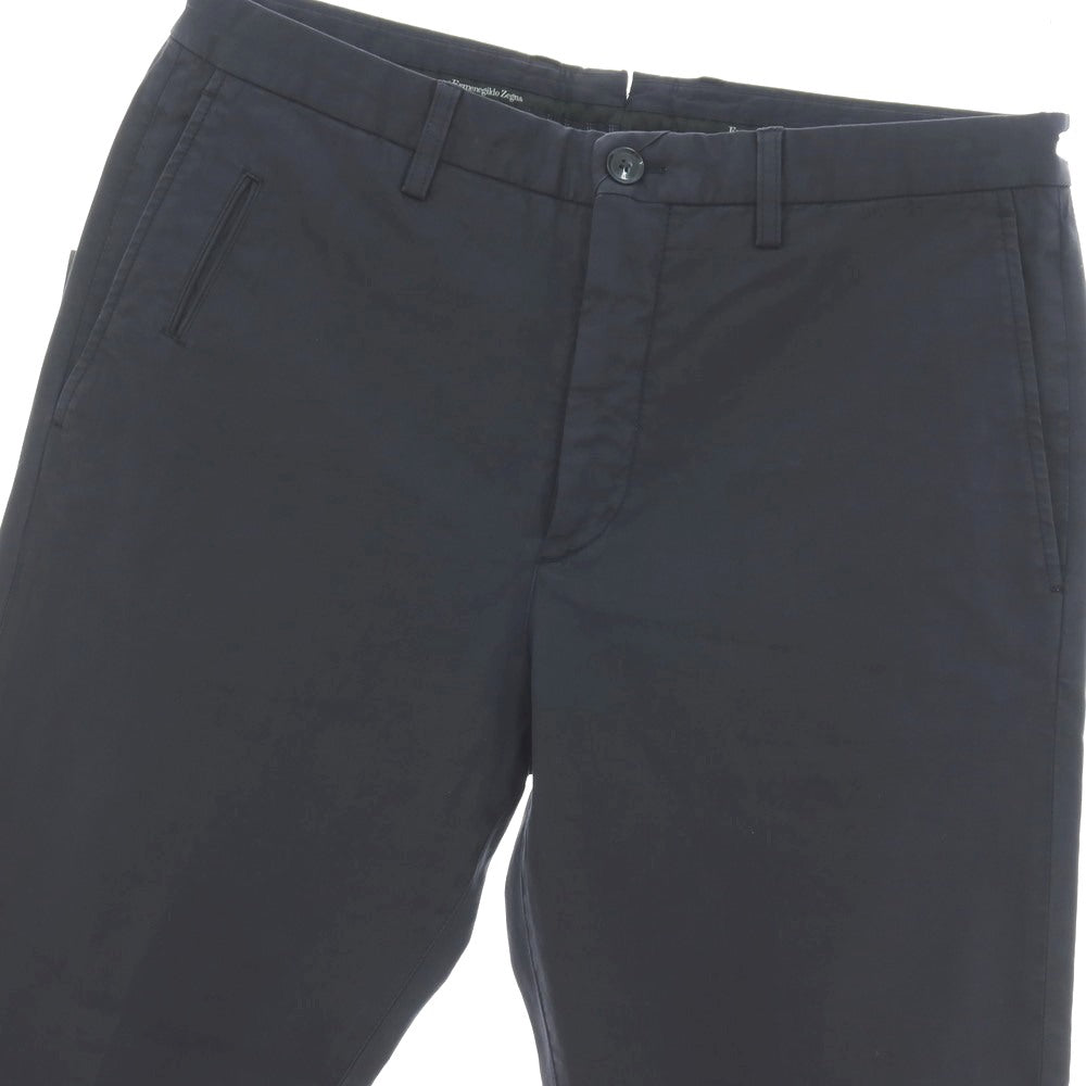 【中古】エルメネジルドゼニア Ermenegildo Zegna コットン カジュアルスラックスパンツ ネイビー【サイズ48】【 状態ランクB 】【 メンズ 】