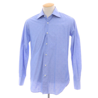 【中古】オリアン ORIAN コットン セミワイドカラー ドレスシャツ ブルーxホワイト【 38 】【 状態ランクB 】【 メンズ 】