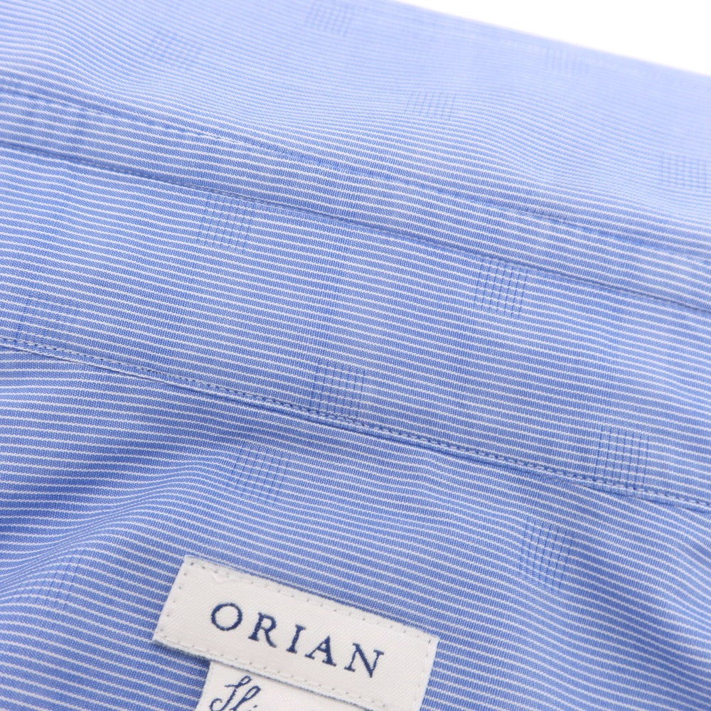 【中古】オリアン ORIAN コットン セミワイドカラー ドレスシャツ ブルーxホワイト【 サイズ38 】【 状態ランクB 】【 メンズ 】 [APD]