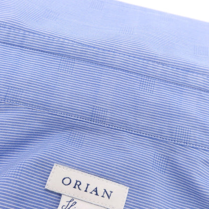 【中古】オリアン ORIAN コットン セミワイドカラー ドレスシャツ ブルーxホワイト【 38 】【 状態ランクB 】【 メンズ 】