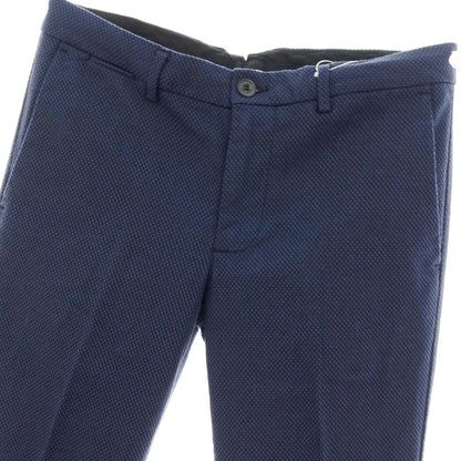 【中古】トラサルディ TRUSSARDI ガーメントダイ ストレッチ コットンポリエステル カジュアルスラックスパンツ ネイビー【サイズ44】【 状態ランクA 】【 メンズ 】