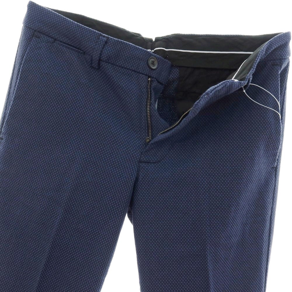 【中古】トラサルディ TRUSSARDI ガーメントダイ ストレッチ コットンポリエステル カジュアルスラックスパンツ ネイビー【サイズ44】【 状態ランクA 】【 メンズ 】