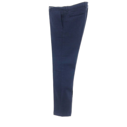 【中古】トラサルディ TRUSSARDI ガーメントダイ ストレッチ コットンポリエステル カジュアルスラックスパンツ ネイビー【サイズ44】【 状態ランクA 】【 メンズ 】