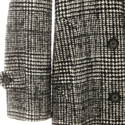 【中古】タリアトーレ TAGLIATORE コットンウール チェック ダブルブレストコート ブラックxホワイト【 42 】【 状態ランクC 】【 メンズ 】