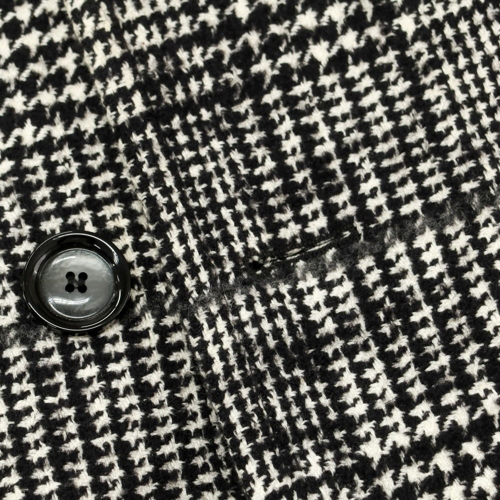 【中古】タリアトーレ TAGLIATORE コットンウール チェック ダブルブレストコート ブラックxホワイト【 42 】【 状態ランクC 】【 メンズ 】