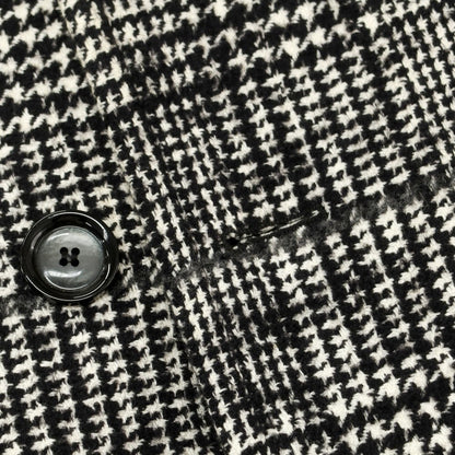 【中古】タリアトーレ TAGLIATORE コットンウール チェック ダブルブレストコート ブラックxホワイト【 42 】【 状態ランクC 】【 メンズ 】