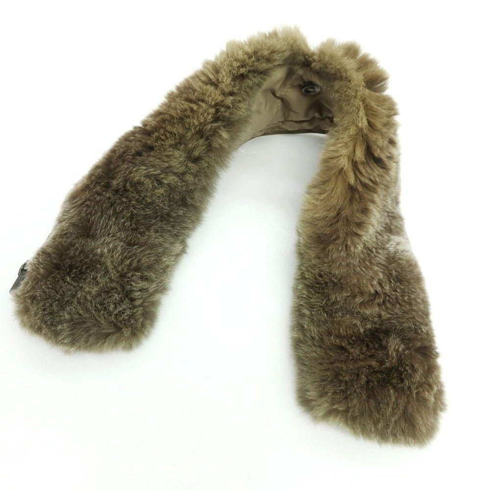 【中古】ムーレー MOORER ポリエステル ファー ダウンジャケット ベージュ【 44 】【 状態ランクD 】【 メンズ 】