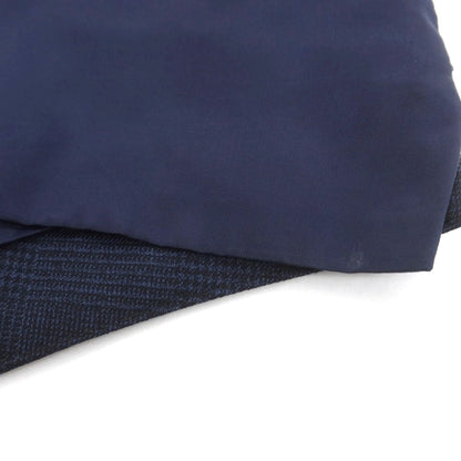 【中古】リングヂャケット RING JACKET × guji ウール グレンチェック スリーピース 3つボタンスーツ ネイビー【 42 】【 状態ランクC 】【 メンズ 】