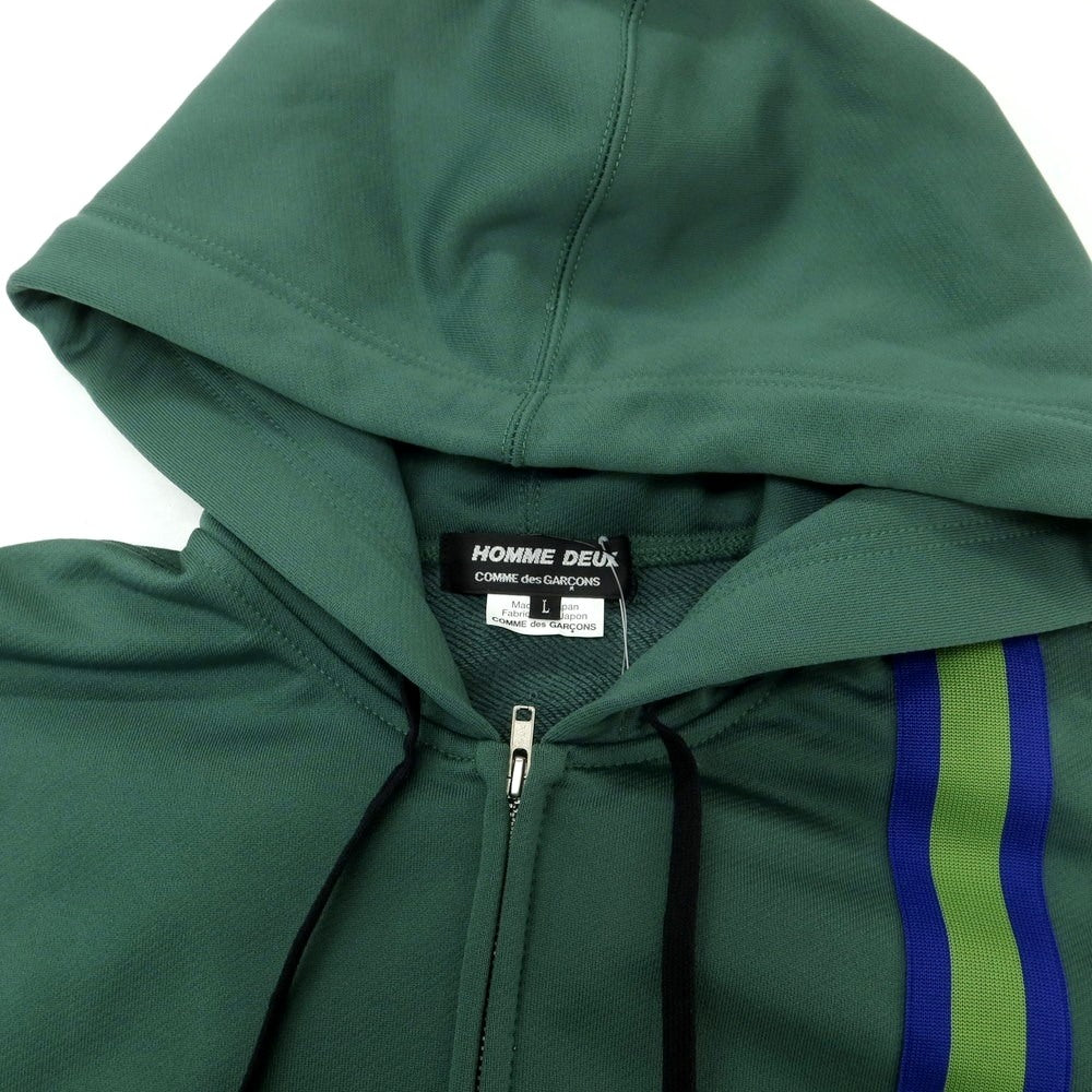 【中古】コムデギャルソン オムドゥ COMME des GARCONS HOMME DEUX 2025年春夏 ジップアップ パーカー グリーン【 L 】【 状態ランクA 】【 メンズ 】