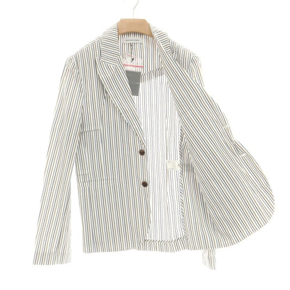 【中古】キココスタディノフ KIKO KOSTADINOV コットン ストライプ 2B カジュアルジャケット ホワイト【 46 】【 状態ランクA 】【 メンズ 】