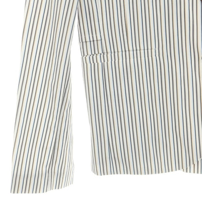 【中古】キココスタディノフ KIKO KOSTADINOV コットン ストライプ 2B カジュアルジャケット ホワイト【 46 】【 状態ランクA 】【 メンズ 】