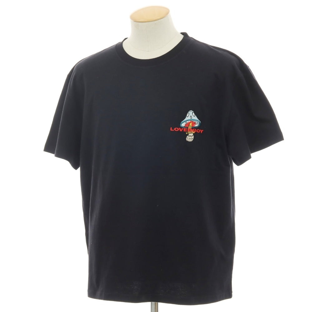 【中古】チャールズジェフリーラバーボーイ Charles Jeffrey LOVERBOY コットン クルーネック 半袖Ｔシャツ ブラック【サイズS】【 状態ランクA 】【 メンズ 】
