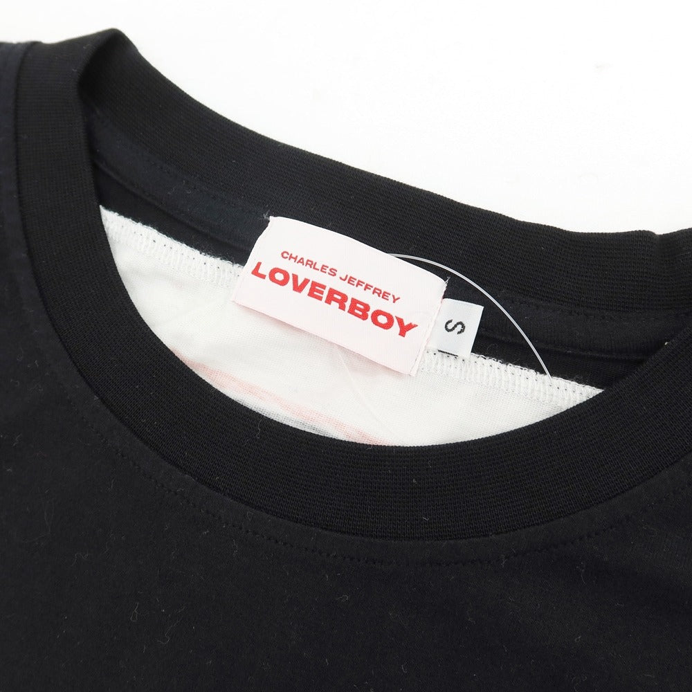 【中古】チャールズジェフリーラバーボーイ Charles Jeffrey LOVERBOY コットン クルーネック 半袖Ｔシャツ ブラック【サイズS】【 状態ランクA 】【 メンズ 】