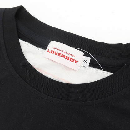 【中古】チャールズジェフリーラバーボーイ Charles Jeffrey LOVERBOY コットン クルーネック 半袖Ｔシャツ ブラック【サイズS】【 状態ランクA 】【 メンズ 】