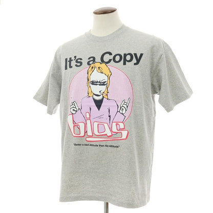 【中古】バイアスドッグス BIAS DOGS コットン クルーネック 半袖Ｔシャツ グレー【サイズL】【 状態ランクA 】【 メンズ 】
