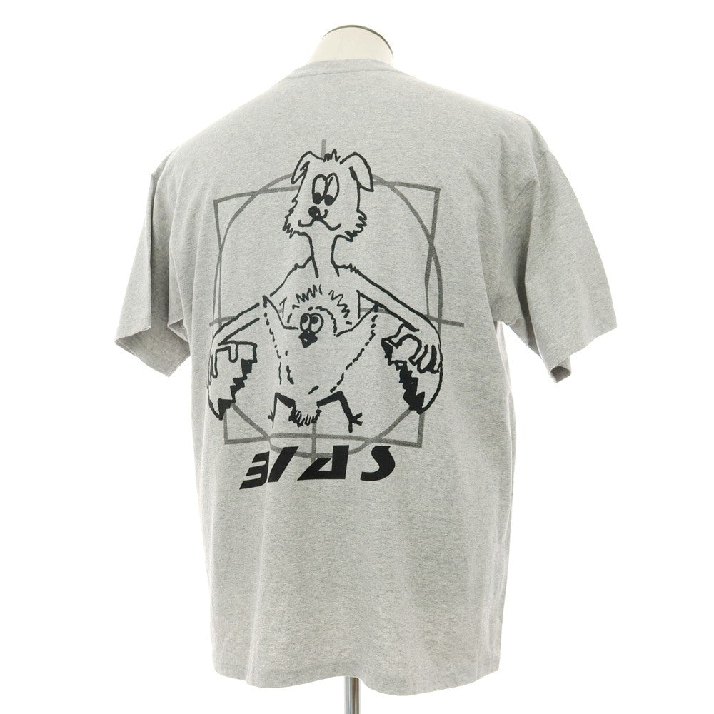 【中古】バイアスドッグス BIAS DOGS コットン クルーネック 半袖Ｔシャツ グレー【サイズL】【 状態ランクA 】【 メンズ 】