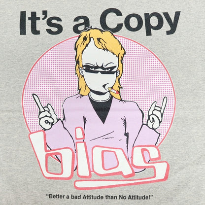 【中古】バイアスドッグス BIAS DOGS コットン クルーネック 半袖Ｔシャツ グレー【サイズL】【 状態ランクA 】【 メンズ 】