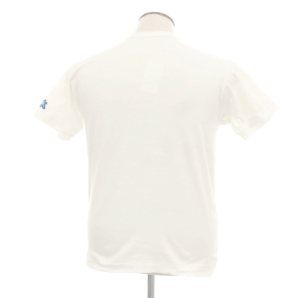 【中古】プレイコムデギャルソン PLAY COMME des GARCONS × INVADER コットン クルーネック 半袖Ｔシャツ ホワイト【サイズL】【 状態ランクC 】【 ユニセックス 】 [EPD]